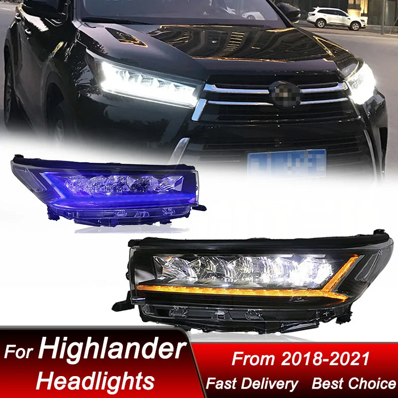 Car Headlights For Toyota Highlander 2018-2021 start blue full LED Headlamp Assembly Upgrade Projector Lens Accessories Kit
Car Headlights For Toyota Highlander 2018-2021 start blue full LED Headlamp Assembly Upgrade Projector Lens Accessories Kit