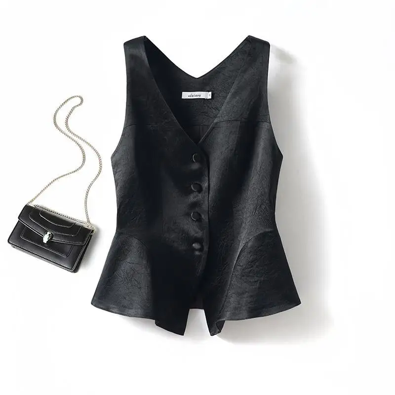 Elegant Vests for Women Autumn Solid Color Vest Undershirt Sleeveless V-neck Suit Shoulder Tops Streetwear Jacket Female Tanks
Elegant Vests for Women Autumn Solid Color Vest Undershirt Sleeveless V-neck Suit Shoulder Tops Streetwear Jacket Female Tanks