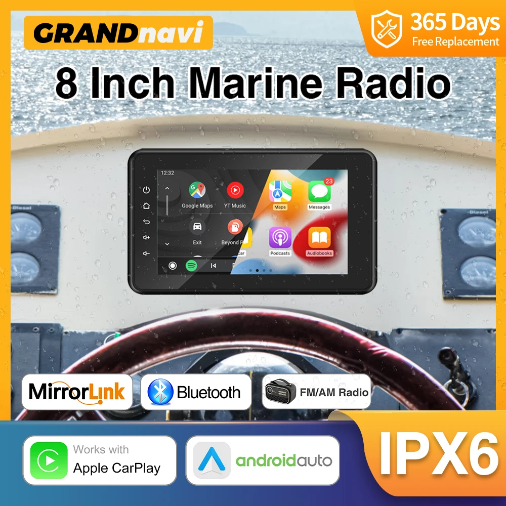 8-дюймовый морской радиоприемник для лодки, аудио, беспроводной CarPlay, Android Auto, IPX6, водонепроницаемый Bluetooth FM AM AUX для лодки, квадроцикла, UTV, тележки для гольфа
8-дюймовый морской радиоприемник для лодки, аудио, беспроводной CarPlay, Android Auto, IPX6, водонепроницаемый Bluetooth FM AM AUX для лодки, квадроцикла, UTV, тележки для гольфа