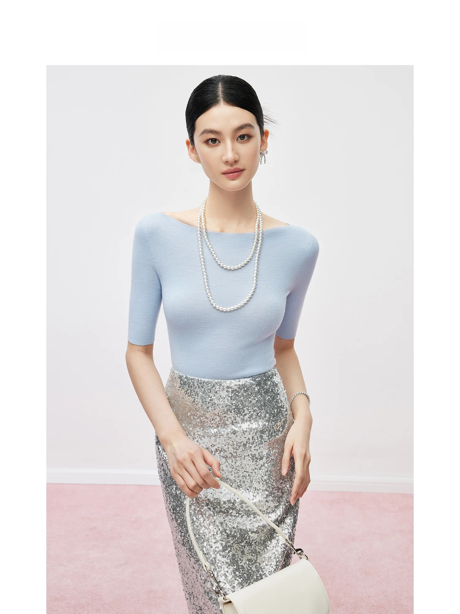 MandyZhang Premium Wool Knitwear Blue f Sve One-oulder Women's Slim Fit Casual Sle Spring Summer Top
MandyZhang Premium Wool Knitwear Blue f Sve One-oulder Women's Slim Fit Casual Sle Spring Summer Top