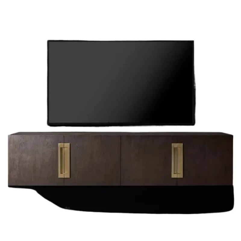 American modern villa living room light luxury floating floor TV cabinet designer solid wood furniture 
American modern villa living room light luxury floating floor TV cabinet designer solid wood furniture