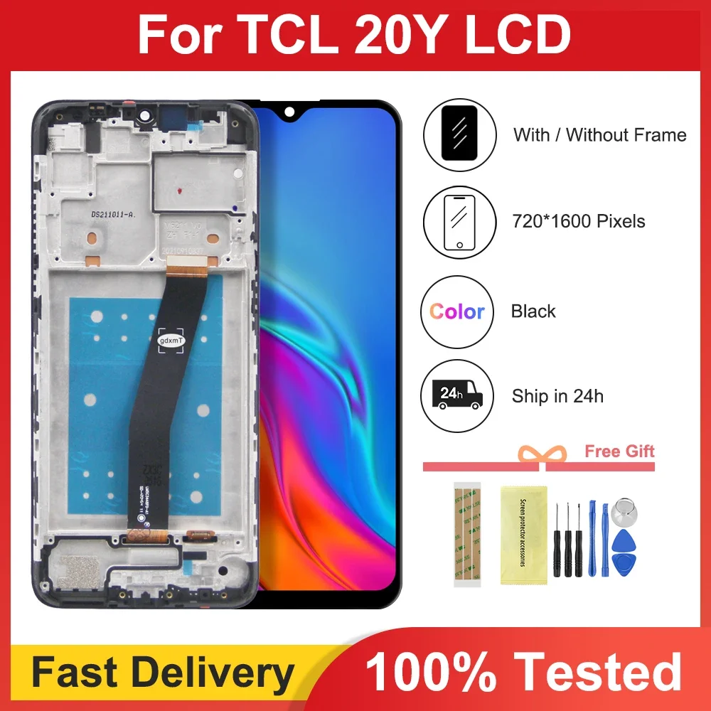 6,52 ''для TCL 20Y ЖК-дисплей с сенсорным экраном и дигитайзером в сборе, замена для TCL 20Y 6156D ЖК-дисплей с рамкой
6,52 ''для TCL 20Y ЖК-дисплей с сенсорным экраном и дигитайзером в сборе, замена для TCL 20Y 6156D ЖК-дисплей с рамкой