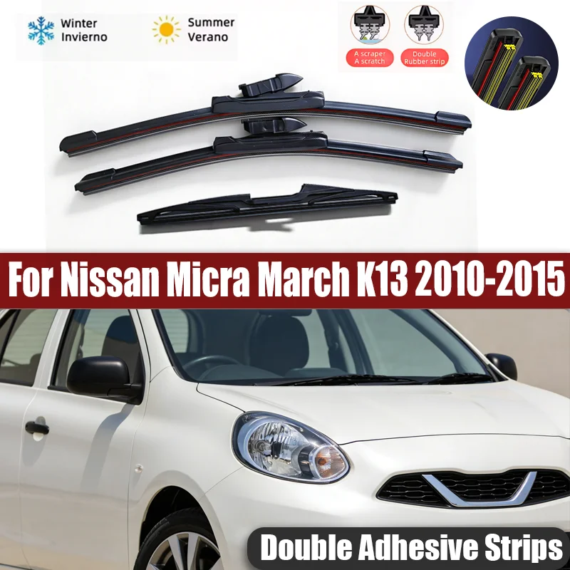 For Nissan Micra March K13 2010-2015 2011 2012 Wiper Front & Rear Wiper Blades Windshield Windscreen Window Brushes 21"+14"+12"
For Nissan Micra March K13 2010-2015 2011 2012 Wiper Front & Rear Wiper Blades Windshield Windscreen Window Brushes 21"+14"+12"