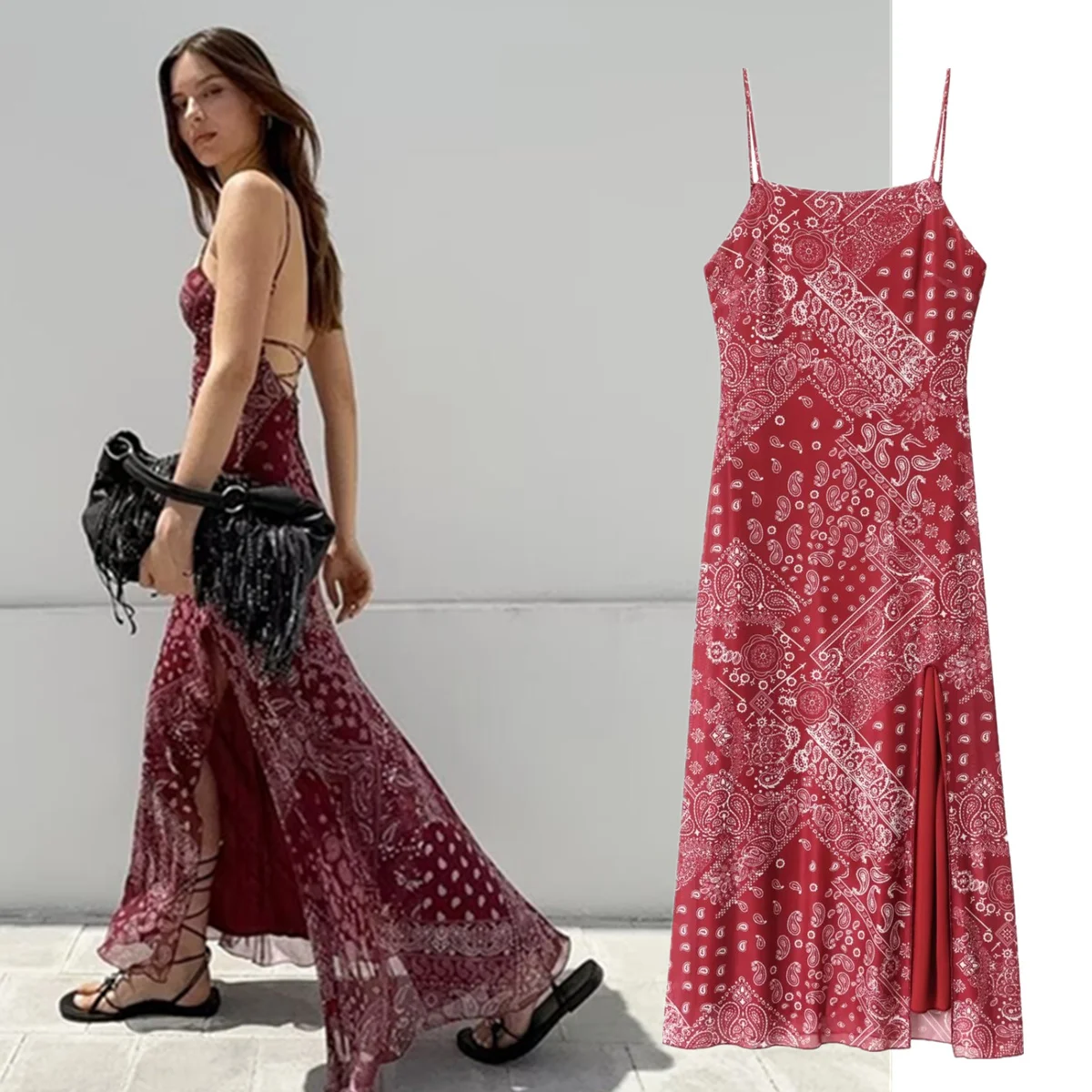 Jenny&Dave Paisley Printed Suspenders Dress For Women 2026 Summer Holiday Beach Vestidos Womens Dresses Long Dress
Jenny&Dave Paisley Printed Suspenders Dress For Women 2026 Summer Holiday Beach Vestidos Womens Dresses Long Dress