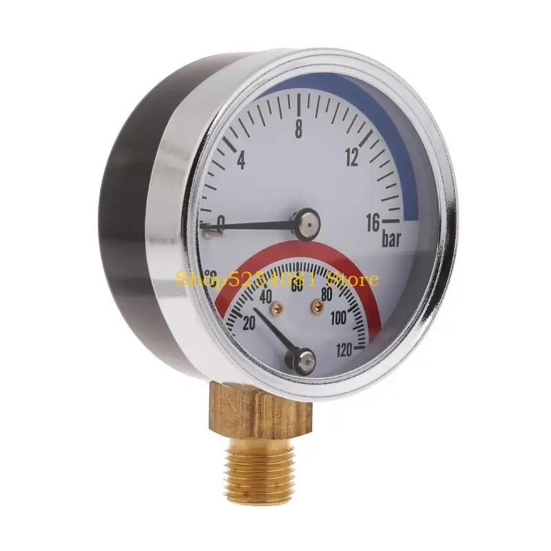 AXYC Dial Liquid Filled Pressure Gauge Temperature Pressure Gauge Thermal Pressure Gauge 1/4" NPT Thermo-manometer Boiler
AXYC Dial Liquid Filled Pressure Gauge Temperature Pressure Gauge Thermal Pressure Gauge 1/4" NPT Thermo-manometer Boiler