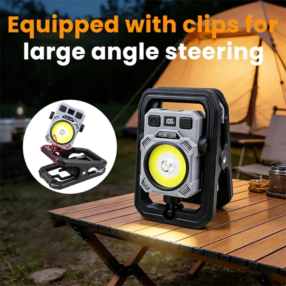 Rechargeable Clip Work Light, 360° Rotating Magnetic Camping Lantern with Hook Portable Emergency Lamp for Car Repair Garage
Rechargeable Clip Work Light, 360° Rotating Magnetic Camping Lantern with Hook Portable Emergency Lamp for Car Repair Garage