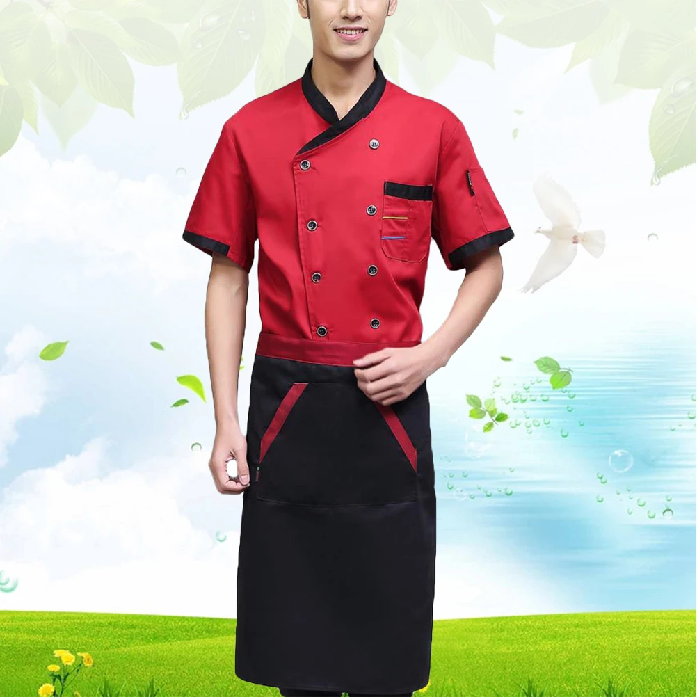 Short Sleeve Jacket Catering Uniform Breathing Fabric Men Women Kitchen Work Clothing Wear
Short Sleeve Jacket Catering Uniform Breathing Fabric Men Women Kitchen Work Clothing Wear