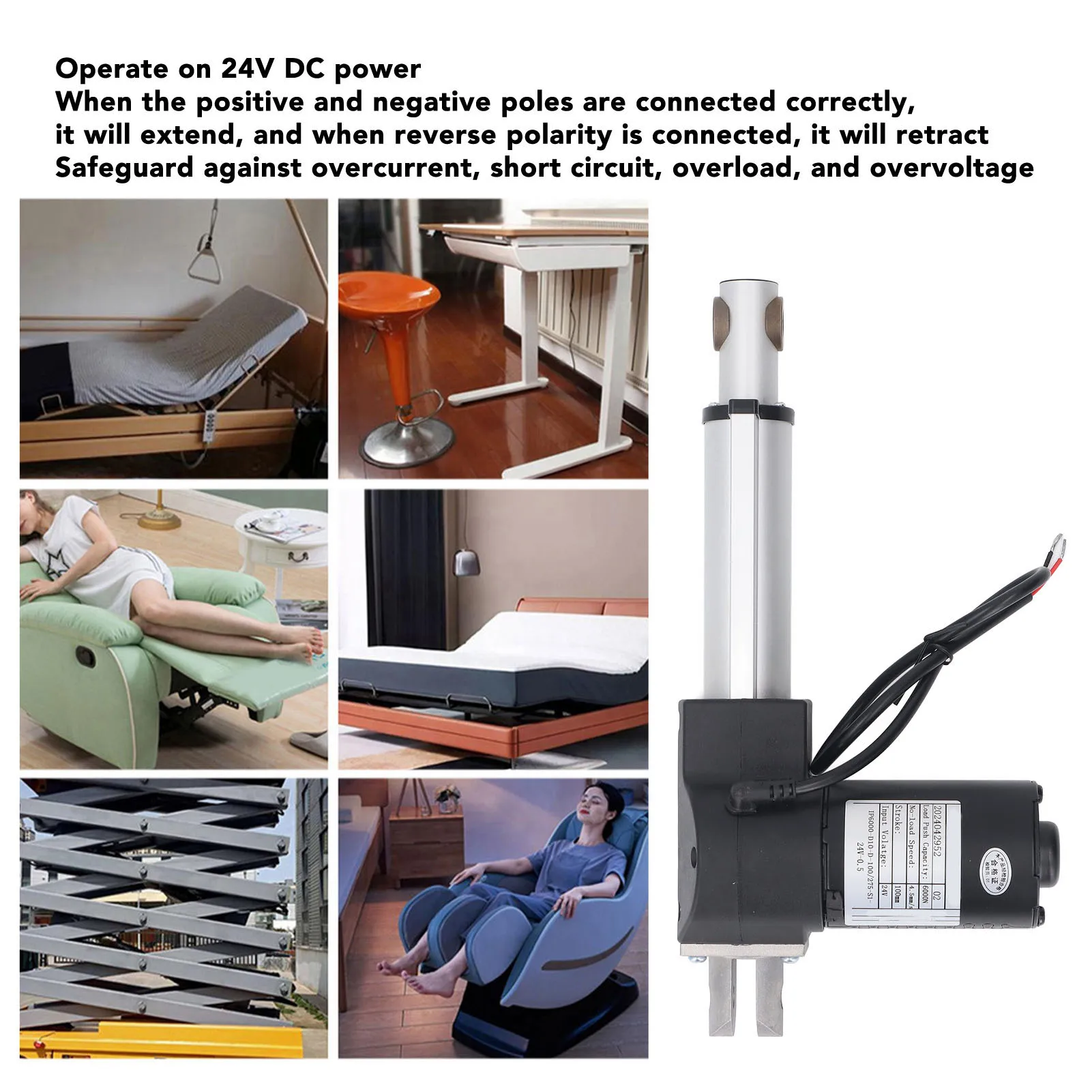 Electric Linear Actuator 100mm Stroke IP43 4.5mm/s Speed Heavy Duty Linear Actuator DC24V Versatile for Agricultural Machinery
Electric Linear Actuator 100mm Stroke IP43 4.5mm/s Speed Heavy Duty Linear Actuator DC24V Versatile for Agricultural Machinery