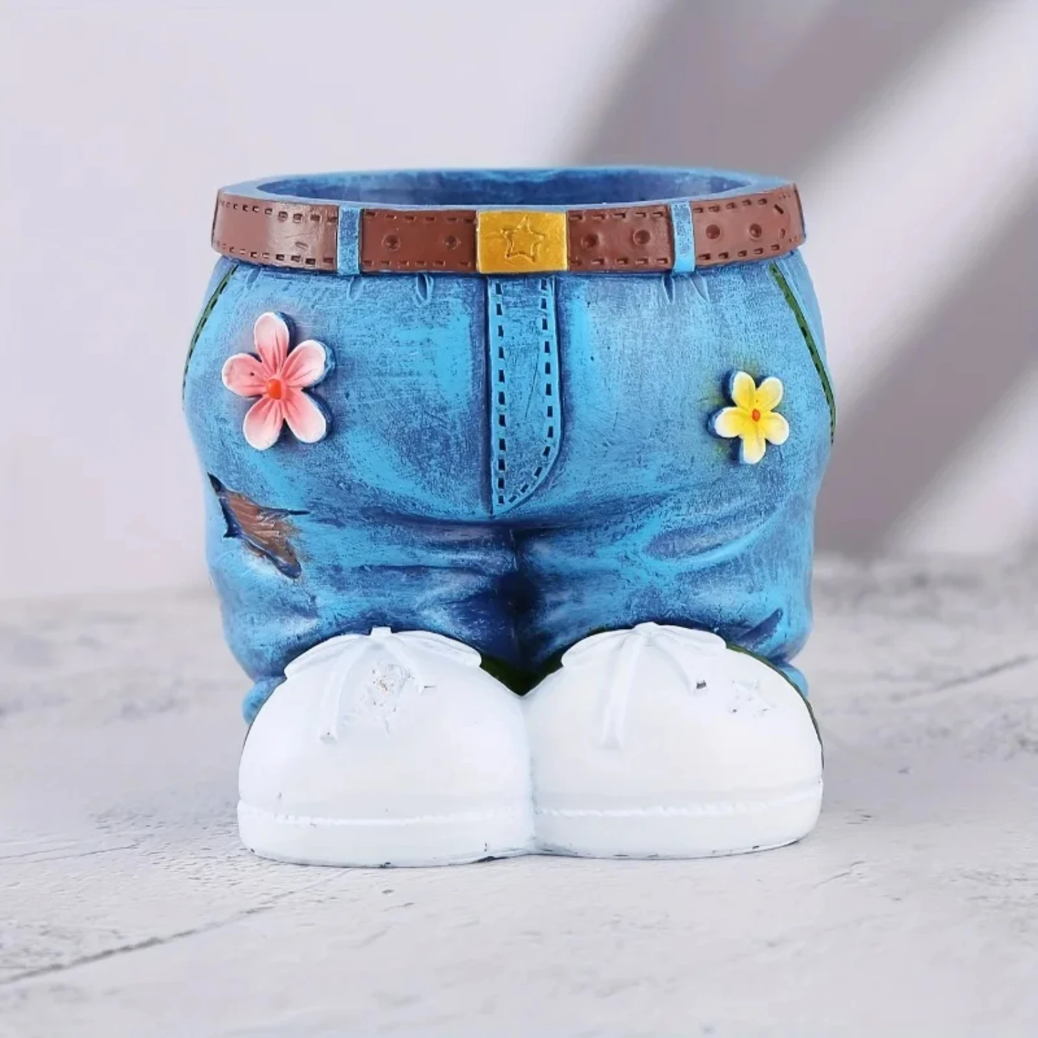 1 Pack Jeans Standing Flower Pot, Creative Pots, Super Flower Pot, Indoor Outdoor Decor Garden Patio
1 Pack Jeans Standing Flower Pot, Creative Pots, Super Flower Pot, Indoor Outdoor Decor Garden Patio