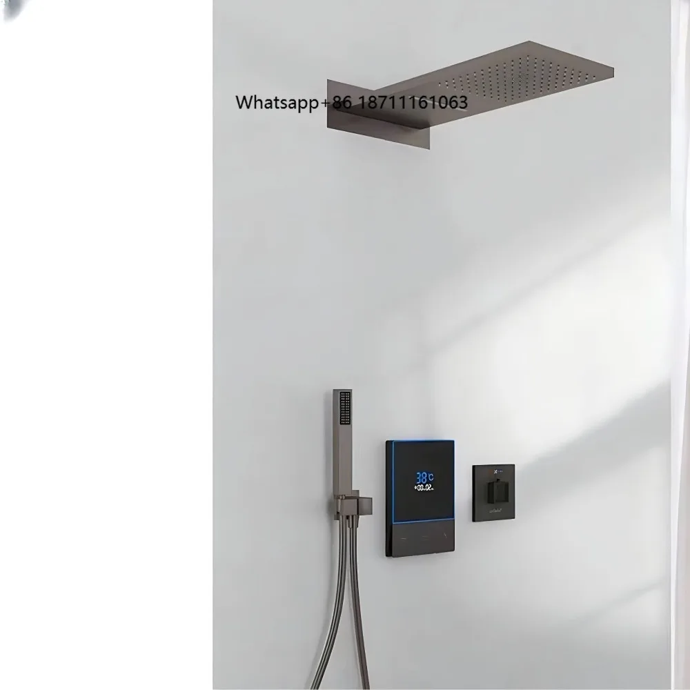 5 Way 2-Mode Big Rainfall Head Thermostatic Bath Shower System Faucet Mixer Tap Polished Chrome Black Finish Soft Shower Set
5 Way 2-Mode Big Rainfall Head Thermostatic Bath Shower System Faucet Mixer Tap Polished Chrome Black Finish Soft Shower Set