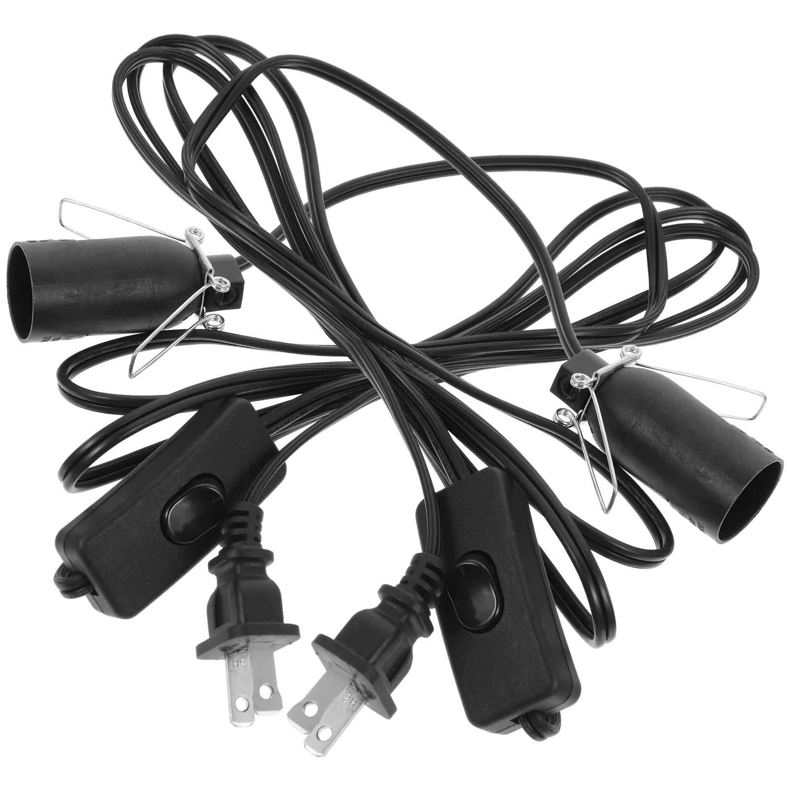 2 Pcs Power Cord for Light Bulb Socket Plug Lamp Replacement with Black Accessory
2 Pcs Power Cord for Light Bulb Socket Plug Lamp Replacement with Black Accessory