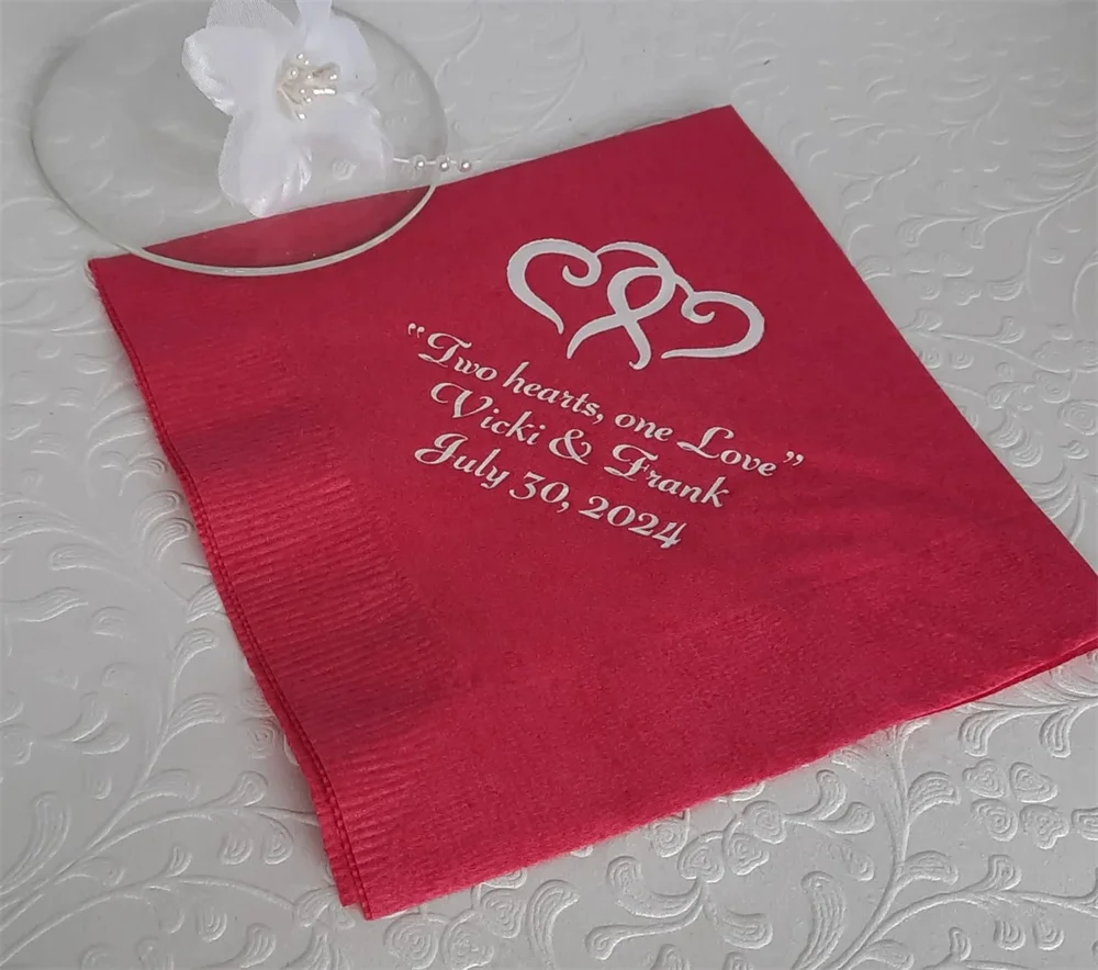50PCS Heart cocktail napkins wedding paper napkins personalized double heart napkins anniversary napkins
50PCS Heart cocktail napkins wedding paper napkins personalized double heart napkins anniversary napkins
