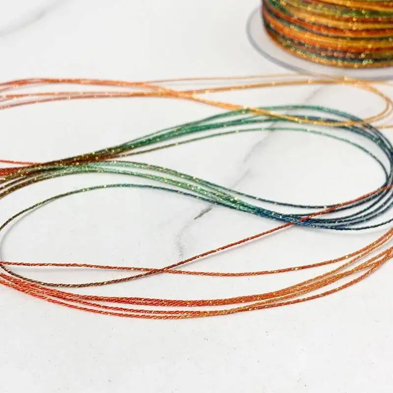 0.4mm 50m 6 Strand Gradient Rainbow Color Thread Rope String For Bracelet Braided Jewelry Making Metallic Cords Thread
0.4mm 50m 6 Strand Gradient Rainbow Color Thread Rope String For Bracelet Braided Jewelry Making Metallic Cords Thread