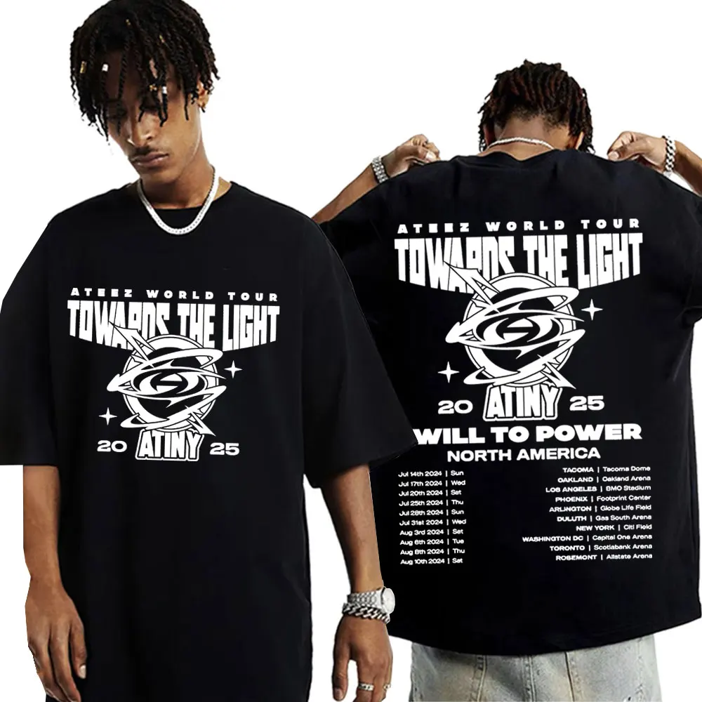 2025 ATEEZ World Tour Towards The Light Will To Power T-shirt Sumemr Men's Fashion Korean Kpop Streetwear Male Vintage T Shirts
2025 ATEEZ World Tour Towards The Light Will To Power T-shirt Sumemr Men's Fashion Korean Kpop Streetwear Male Vintage T Shirts