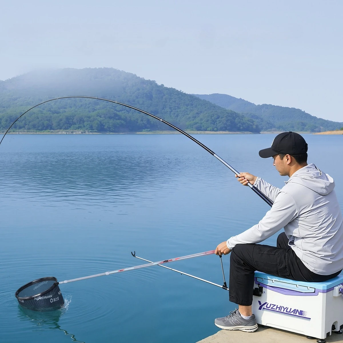 Carbon Fiber Landing Net, Ultra-Light Ultra-Stiff Telescopic, Folding Complete Big Game Kit, Anti-Slip Grip Scratch-Resistant
Carbon Fiber Landing Net, Ultra-Light Ultra-Stiff Telescopic, Folding Complete Big Game Kit, Anti-Slip Grip Scratch-Resistant