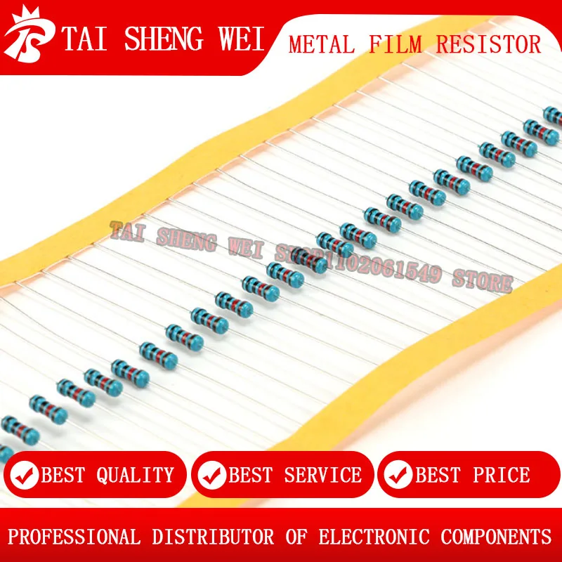 100pcs Metal film resistor 1/4W 1% 1R ~ 36R 1.2R 1.5R 2R 2.4R 3R 3.6R 3.9R 4.3R 5.1R 6.2R 7.5R 8.2R 9.1R 10R 20R 30R resistance
100pcs Metal film resistor 1/4W 1% 1R ~ 36R 1.2R 1.5R 2R 2.4R 3R 3.6R 3.9R 4.3R 5.1R 6.2R 7.5R 8.2R 9.1R 10R 20R 30R resistance