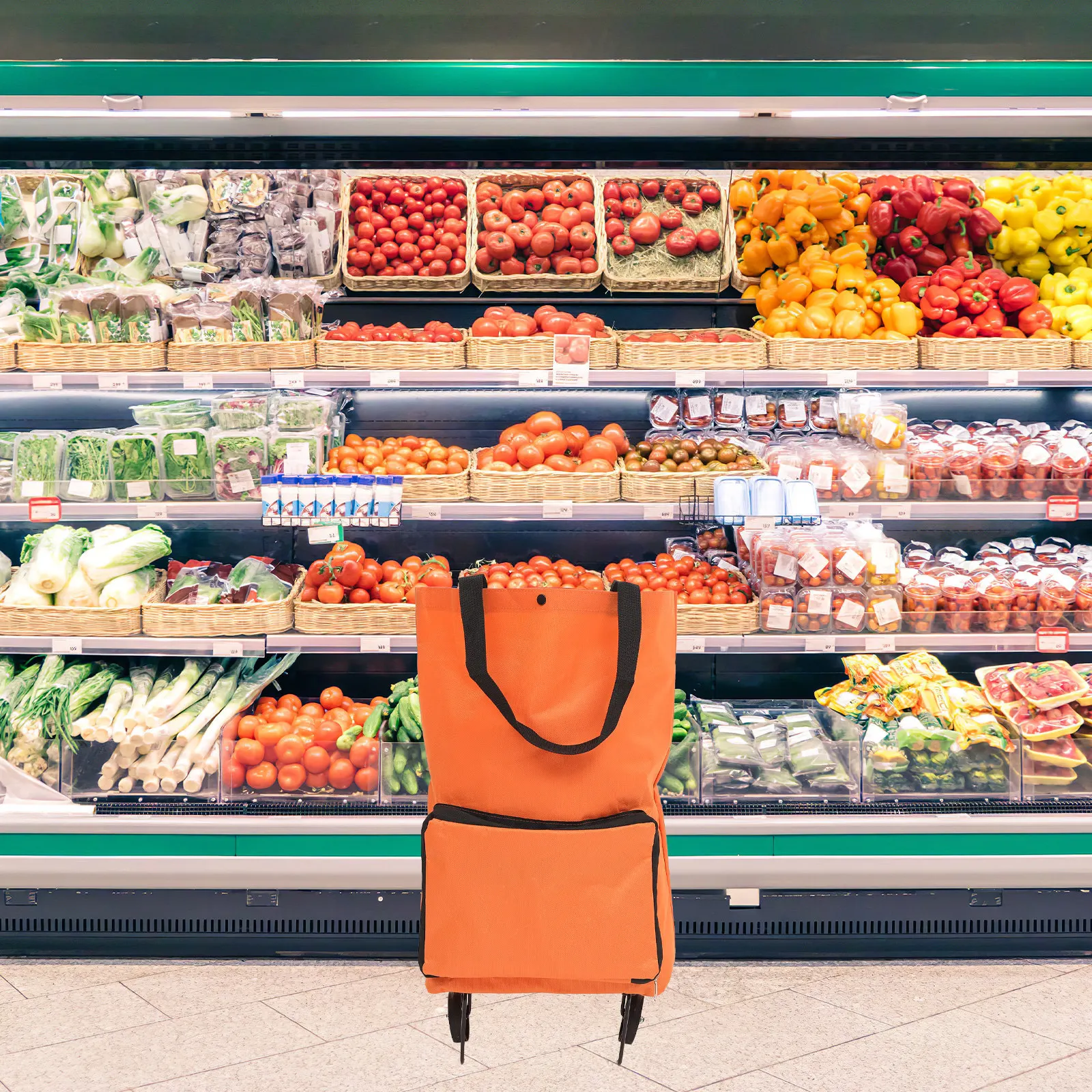 Foldable Trolley Bag Collapsible Large Capacity Shopping Cart Grocery Bag with Wheels Reusable Shopping Storage
Foldable Trolley Bag Collapsible Large Capacity Shopping Cart Grocery Bag with Wheels Reusable Shopping Storage