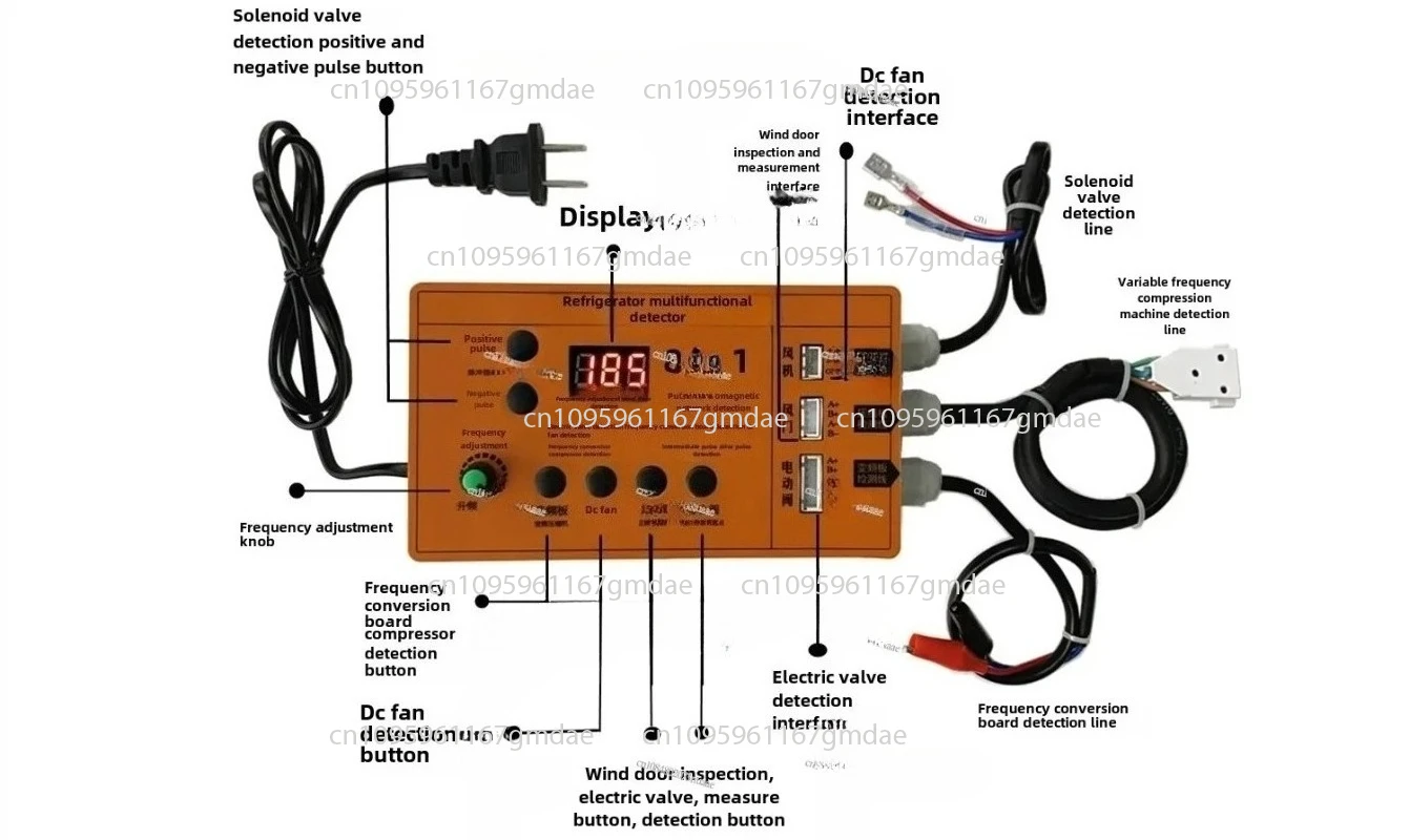 Compressor Solenoid Valve Fan Air Door Electric Valve Tester Fault Tool Refrigerator Inverter Board
Compressor Solenoid Valve Fan Air Door Electric Valve Tester Fault Tool Refrigerator Inverter Board