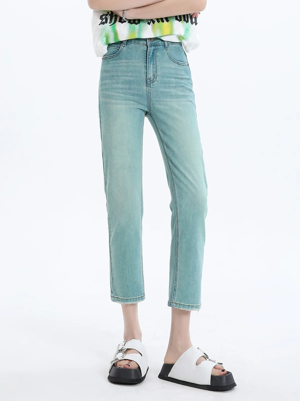 ZHISILAO Vintage Cotton Ankle-length Jeans Women Blue Classic Stretch Straight Denim Pants Spring 2024
ZHISILAO Vintage Cotton Ankle-length Jeans Women Blue Classic Stretch Straight Denim Pants Spring 2024