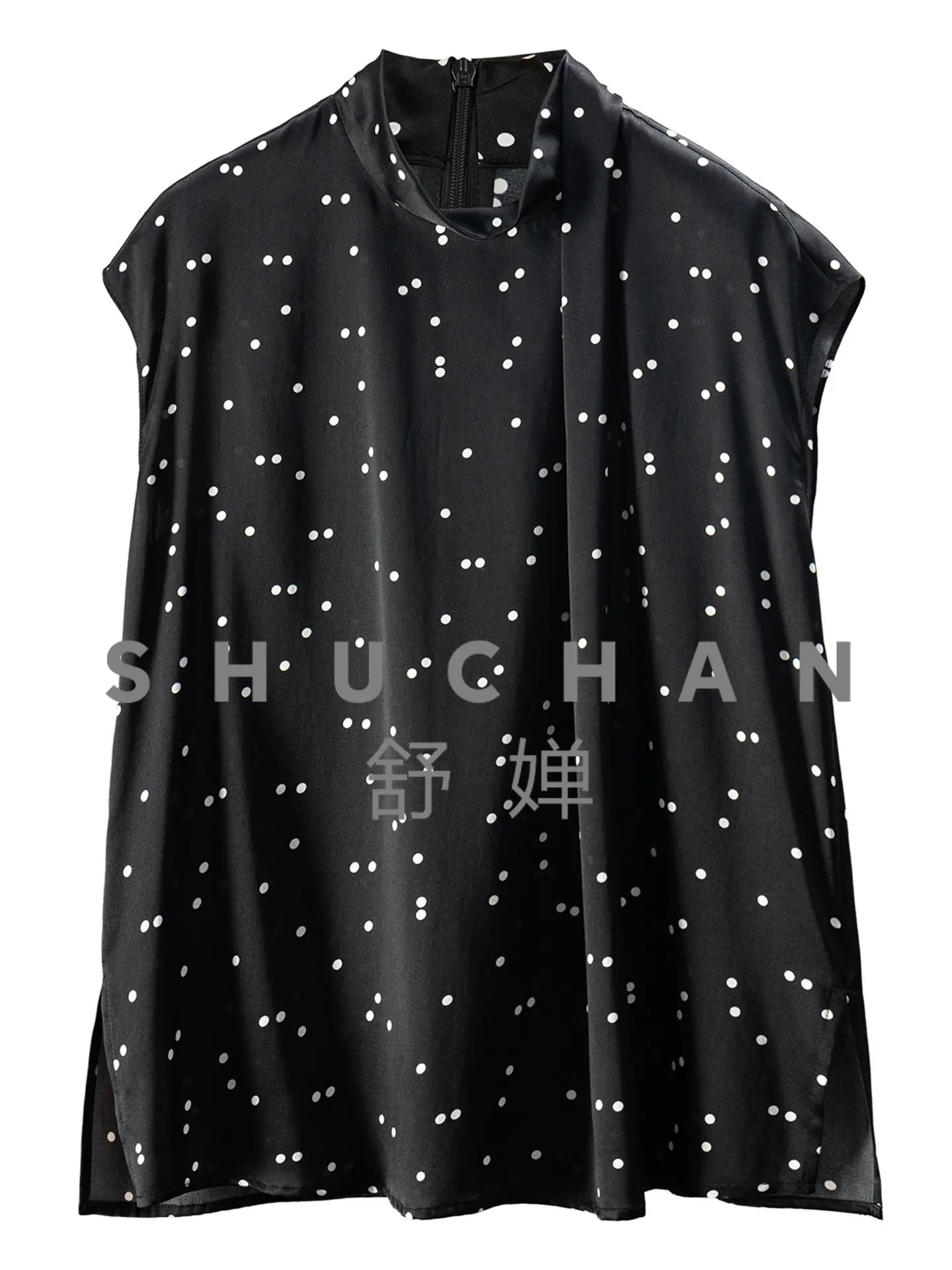 Elegant Small Polka Dot French Loose Pinch Pleated Silk Plain Satin Cover Shoulder Sleeve Shirt Female 30M0
Elegant Small Polka Dot French Loose Pinch Pleated Silk Plain Satin Cover Shoulder Sleeve Shirt Female 30M0