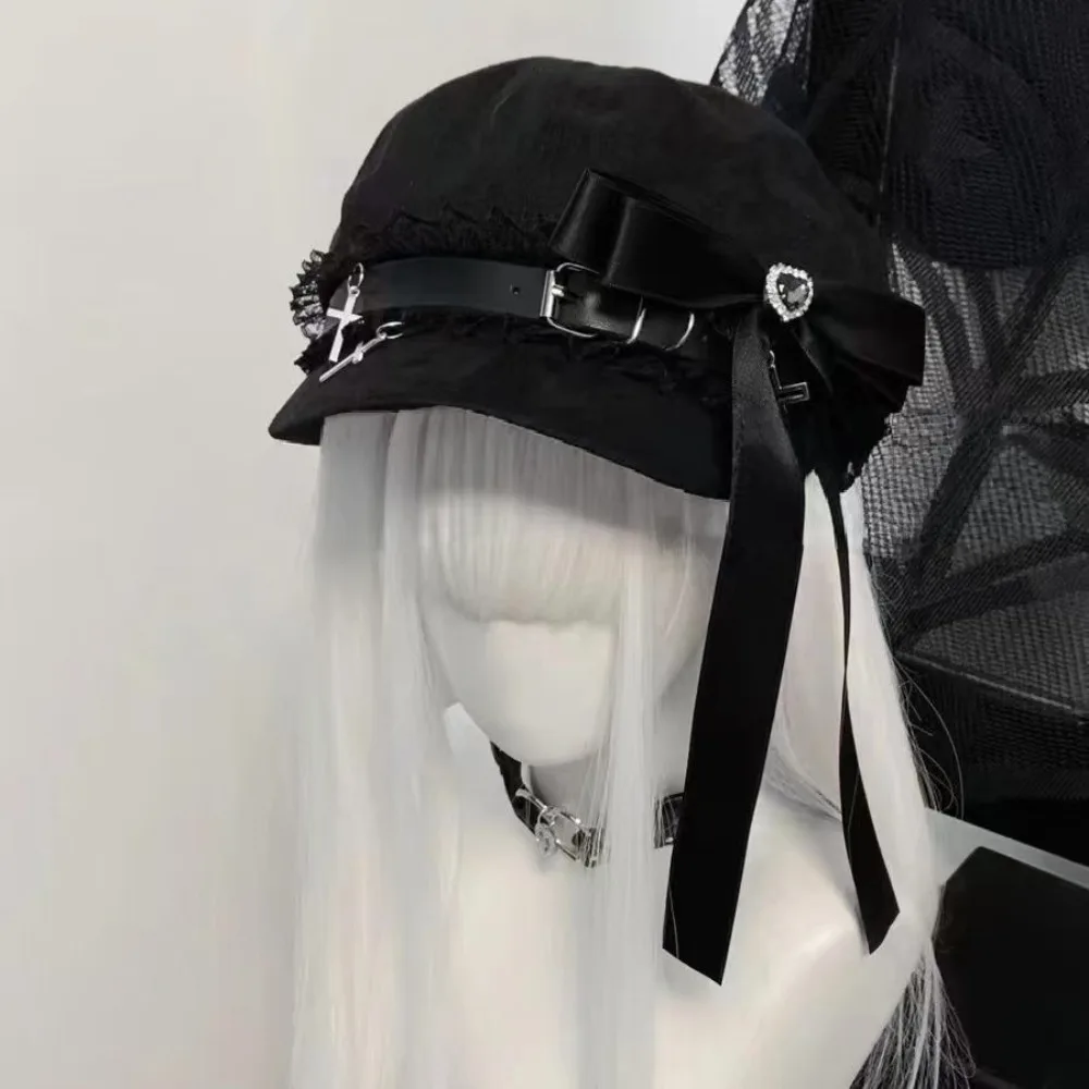 Harajuku Sweet Cool Style Octagonal Hat Lace Stitch Lolita Girls Women's Y2k Hats Black Blue Bowknot Painter's Cap Baseball Caps
Harajuku Sweet Cool Style Octagonal Hat Lace Stitch Lolita Girls Women's Y2k Hats Black Blue Bowknot Painter's Cap Baseball Caps