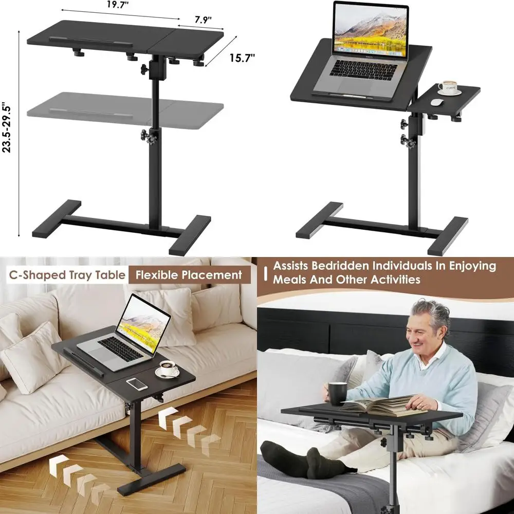 Стол для ноутбука, прикроватная тумбочка на колесиках, подставка для ноутбука для дивана, регулируемый поднос для телевизора, торцевой столик C, мобильный диван, столик для закусок с Tiltab
Стол для ноутбука, прикроватная тумбочка на колесиках, подставка для ноутбука для дивана, регулируемый поднос для телевизора, торцевой столик C, мобильный диван, столик для закусок с Tiltab