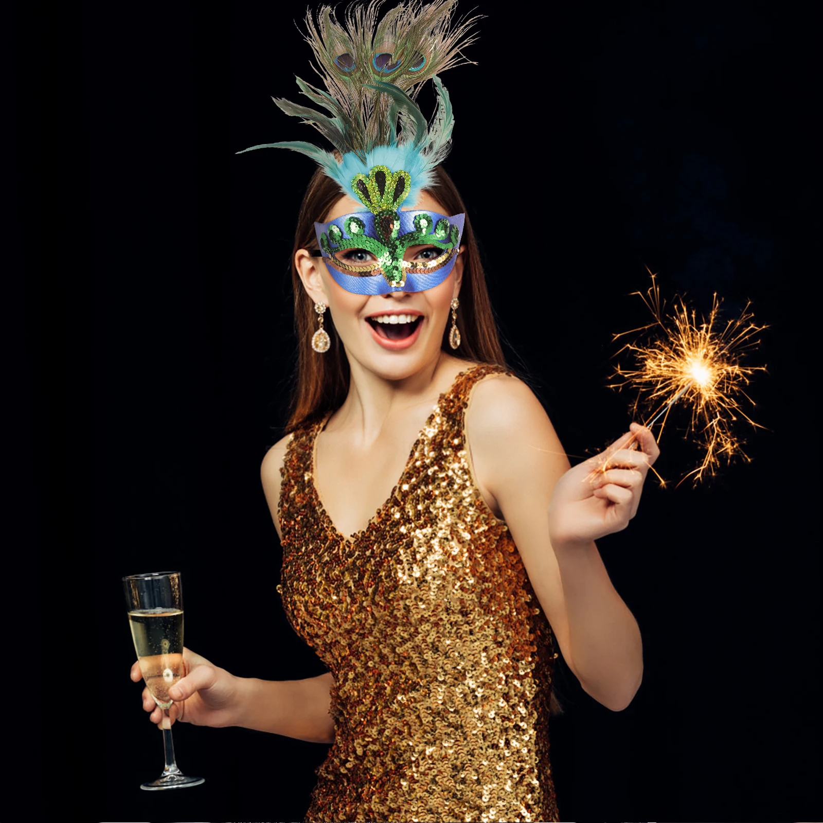 Mask Masquerade Half Face Elegant Design for Women Carnival Party Cosplay Stage Performance Festival Mask Prop
Mask Masquerade Half Face Elegant Design for Women Carnival Party Cosplay Stage Performance Festival Mask Prop