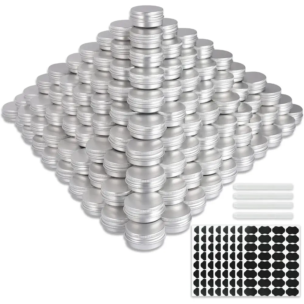 234 Pack Round Cans with Screw Lid 1/2 OZ Metal Tins,or DIY homemade lotion bars, salves, and candles, Balms, Spices, Beard Balm
234 Pack Round Cans with Screw Lid 1/2 OZ Metal Tins,or DIY homemade lotion bars, salves, and candles, Balms, Spices, Beard Balm