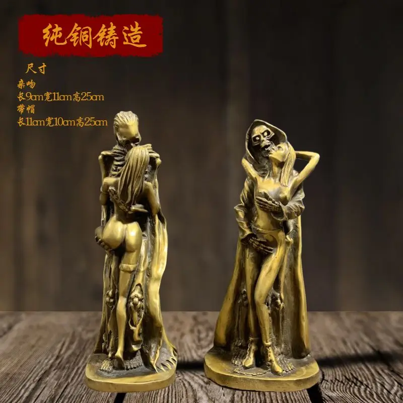Pure Copper Death and Beauty Creative Personality Decoration Home Wine Cabinet Office Decorations Handicraft Equipment Ornaments
Pure Copper Death and Beauty Creative Personality Decoration Home Wine Cabinet Office Decorations Handicraft Equipment Ornaments