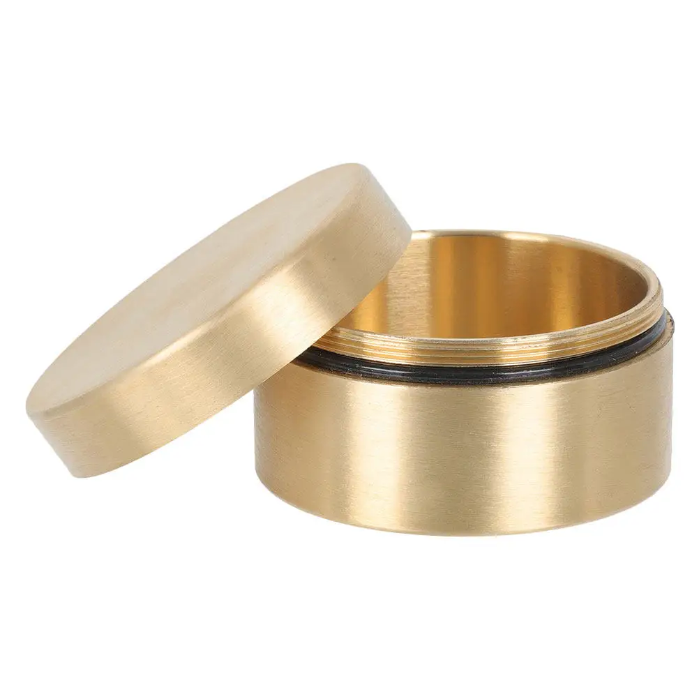 Водонепроницаемая латунная коробка из цельной меди, круглая, герметичная, сверхпрочная, для хранения ювелирных изделий на открытом воздухе, контейнер для лекарств, пресс-папье, витрина
Водонепроницаемая латунная коробка из цельной меди, круглая, герметичная, сверхпрочная, для хранения ювелирных изделий на открытом воздухе, контейнер для лекарств, пресс-папье, витрина