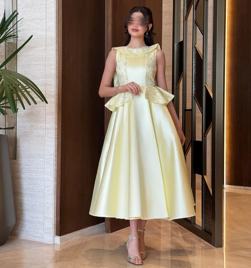 Customized Exquisite Formal Evening Gowns Glitter O-Neck A-line Midi Dresses Elegant Wedding Party Dress High Quality
Customized Exquisite Formal Evening Gowns Glitter O-Neck A-line Midi Dresses Elegant Wedding Party Dress High Quality
