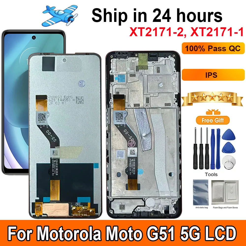 6.8“For Motorola Moto G51 5G LCD Display Screen Touch Panel Digitizer Replacement Parts With Frame G51 5G XT2171-2, XT2171-1
6.8“For Motorola Moto G51 5G LCD Display Screen Touch Panel Digitizer Replacement Parts With Frame G51 5G XT2171-2, XT2171-1