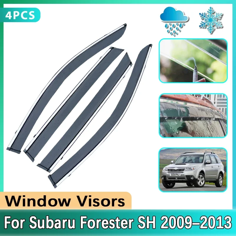 Для Subaru Forester SH 2009 ~ 2013 2010 2012 автомобильный боковой козырек от дождя и дыма, солнцезащитный козырек, авто наклейки, отделка автомобильных аксессуаров
Для Subaru Forester SH 2009 ~ 2013 2010 2012 автомобильный боковой козырек от дождя и дыма, солнцезащитный козырек, авто наклейки, отделка автомобильных аксессуаров