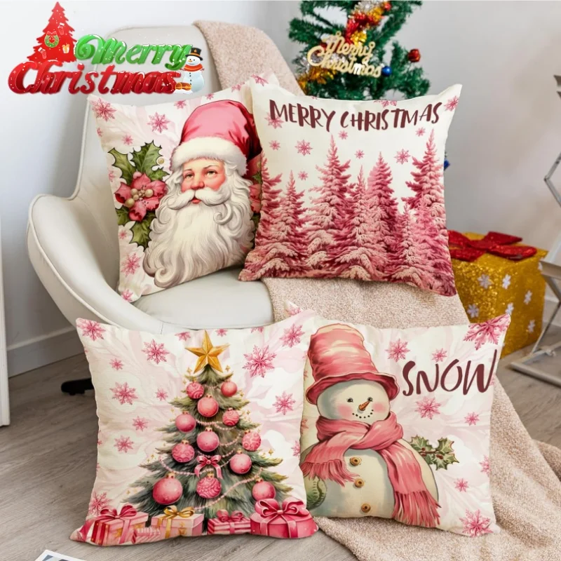 Decorative Pillow Cover Christmas Santa Snowman Christmas Tree Cushion Cases Xmas Holiday Pillowslip for Sofa Bedroom Decor
Decorative Pillow Cover Christmas Santa Snowman Christmas Tree Cushion Cases Xmas Holiday Pillowslip for Sofa Bedroom Decor