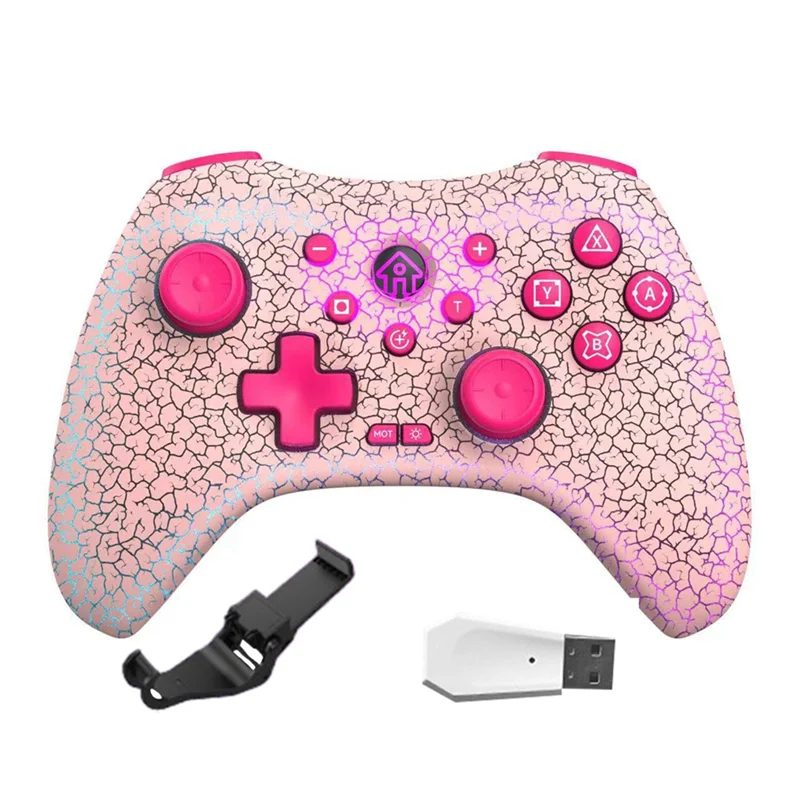 Wireless Game Console+Receiver+Stand For Switch/Android/Ios/Pc 6-Axisgyro Highprecision Joystick Rgb Bluetooth Gamepad Durable A
Wireless Game Console+Receiver+Stand For Switch/Android/Ios/Pc 6-Axisgyro Highprecision Joystick Rgb Bluetooth Gamepad Durable A