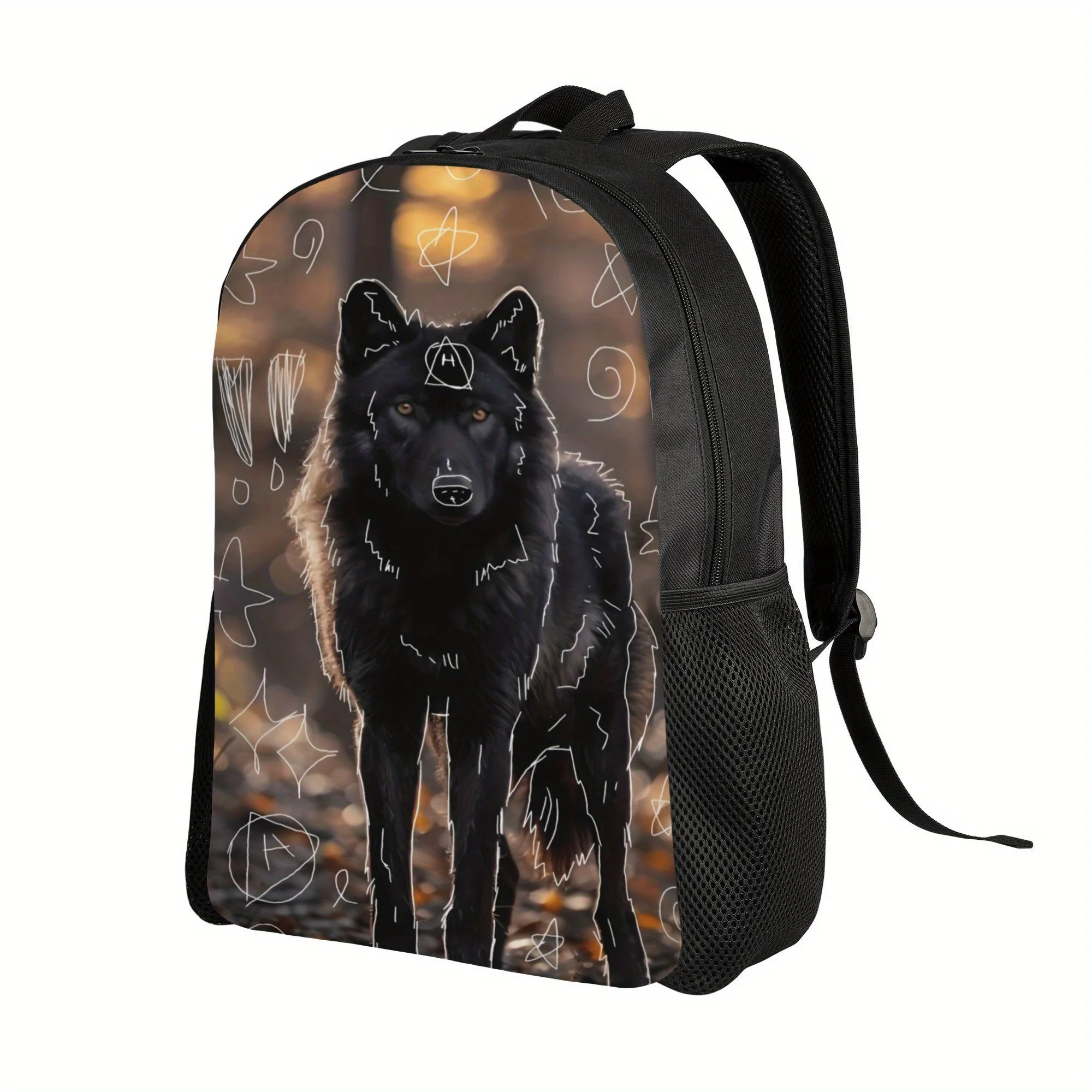 Simple single-layer backpack for daily use, wolf-shaped spirit beast pattern, suitable for basic needs on campus, short trips
Simple single-layer backpack for daily use, wolf-shaped spirit beast pattern, suitable for basic needs on campus, short trips