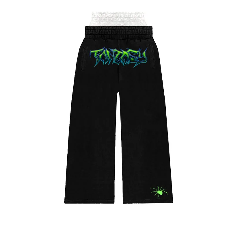 2025 Spring/Summer New Y2K Straight Leg Pants Devil Spider Pattern Printed Double Layer High Pine Head Casual Straight Leg Pants
2025 Spring/Summer New Y2K Straight Leg Pants Devil Spider Pattern Printed Double Layer High Pine Head Casual Straight Leg Pants