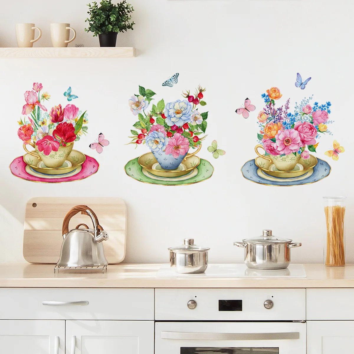 3pcs Plant Flower Butterfly Wall Sticker Backwall Kitchen Restaurant Living Room Bedroom Study Decorative Wall Sticker Ms2205
3pcs Plant Flower Butterfly Wall Sticker Backwall Kitchen Restaurant Living Room Bedroom Study Decorative Wall Sticker Ms2205