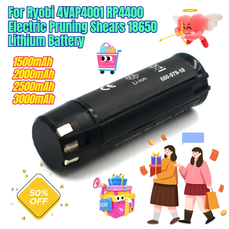 Multi capacity battery for Ryobi 4V AP4001 RP4400 Electric Pruning Shears 18650 Lithium Battery
Multi capacity battery for Ryobi 4V AP4001 RP4400 Electric Pruning Shears 18650 Lithium Battery