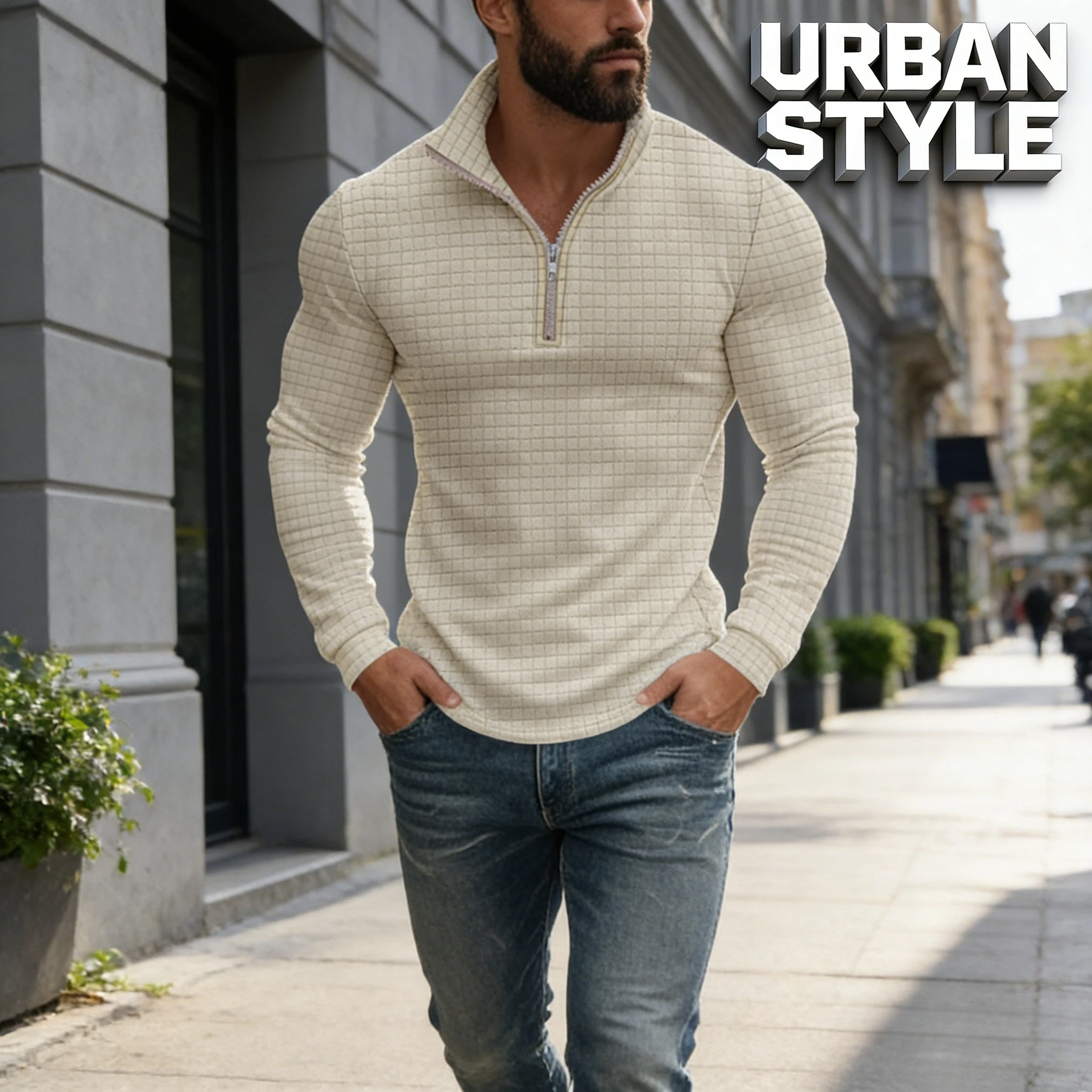 Мужские свитшоты в стиле американского ретро на осень-зиму, с воротником-стойкой, на молнии до середины груди, в клетку, повседневные, с длинным рукавом, мягкие, теплые, свободного кроя, для повседневной носки
Мужские свитшоты в стиле американского ретро на осень-зиму, с воротником-стойкой, на молнии до середины груди, в клетку, повседневные, с длинным рукавом, мягкие, теплые, свободного кроя, для повседневной носки