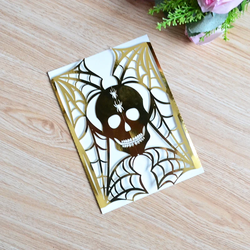 Skull Spiderweb Design Laser Cut Wedding Party Invitations for Halloween Decorations
Skull Spiderweb Design Laser Cut Wedding Party Invitations for Halloween Decorations