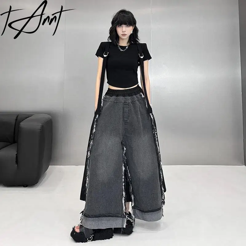 Tannt Women Skirt Asymmetry High-waisted Denim Patchwork Women Skirts Irregular Match All Fashion Long Skirts Black 2025 New
Tannt Women Skirt Asymmetry High-waisted Denim Patchwork Women Skirts Irregular Match All Fashion Long Skirts Black 2025 New