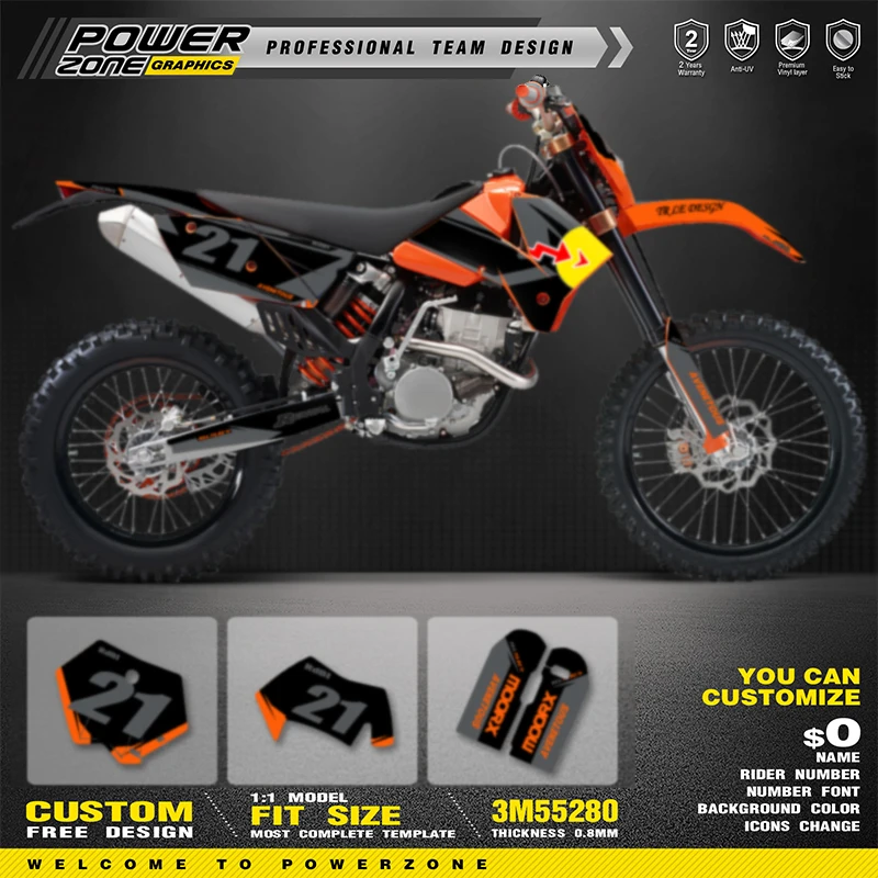 PowerZone пользовательские графические фоны для команды, набор наклеек для KTM 05-06 SXF 06-07 XCF XCW 05-07 EXC Enduro 125 до 500cc 22
PowerZone пользовательские графические фоны для команды, набор наклеек для KTM 05-06 SXF 06-07 XCF XCW 05-07 EXC Enduro 125 до 500cc 22