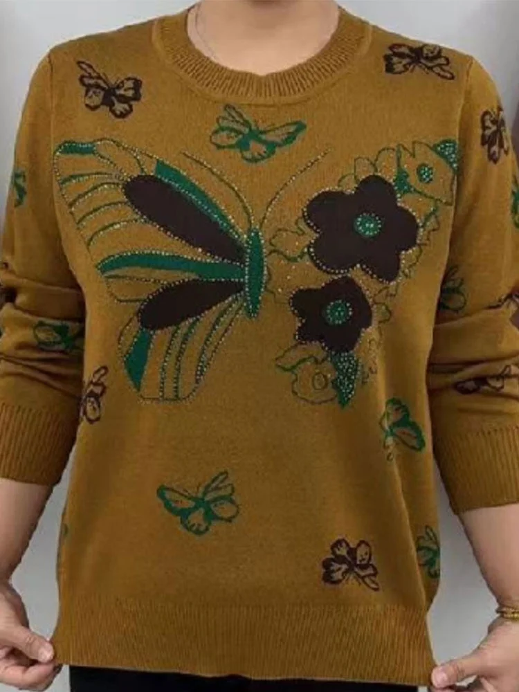 Faionable round Ne Knitwear Loose Long Sve Spring New Sle for Middle-Aged Women Comfortable Versatile Slimming Top
Faionable round Ne Knitwear Loose Long Sve Spring New Sle for Middle-Aged Women Comfortable Versatile Slimming Top