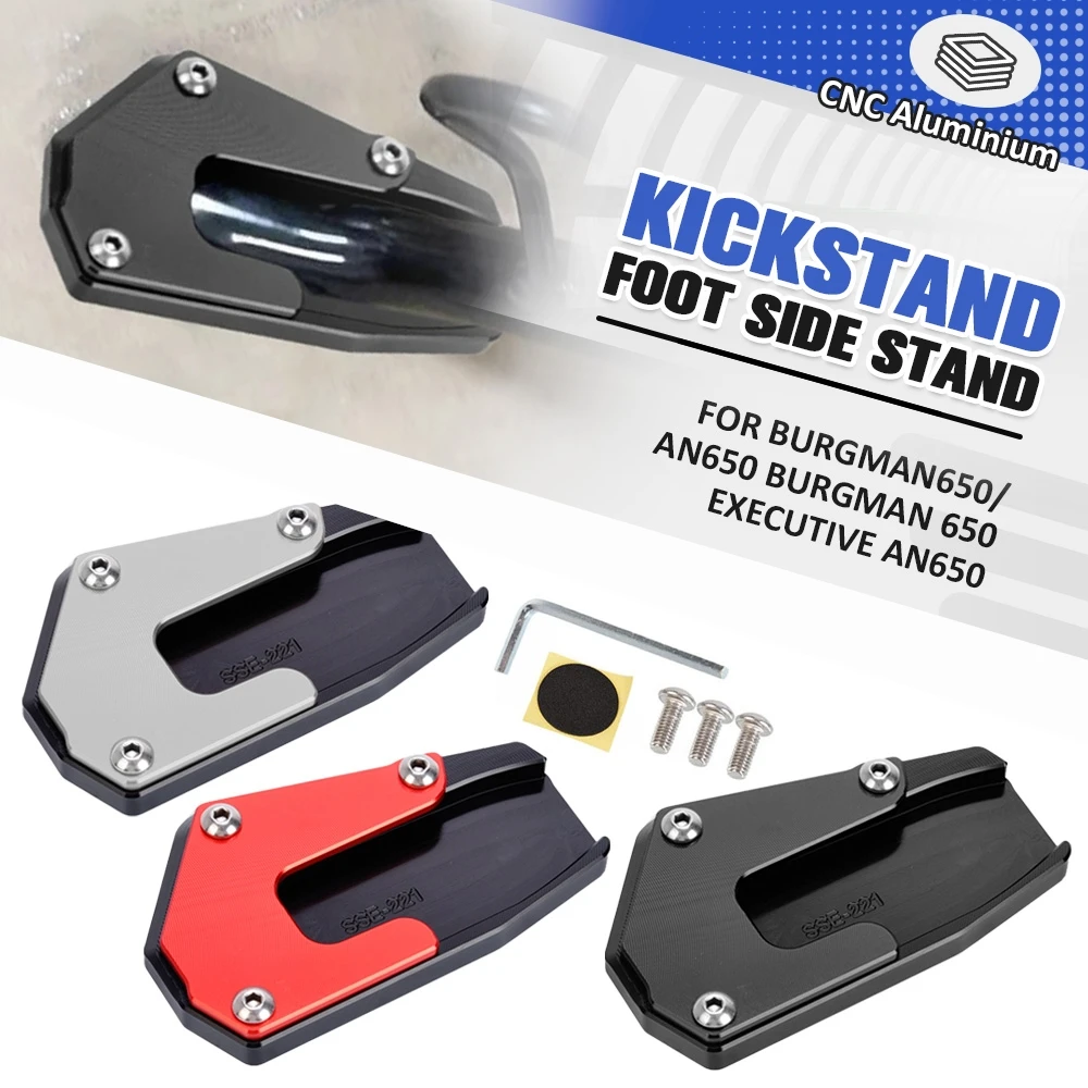 Burgman 650 Motorcycle Scooter Side Stand Enlarger Kickstand For SUZUKI Burgman650 AN650 Executive 2013-2019 2020 2021 2022 2023
Burgman 650 Motorcycle Scooter Side Stand Enlarger Kickstand For SUZUKI Burgman650 AN650 Executive 2013-2019 2020 2021 2022 2023