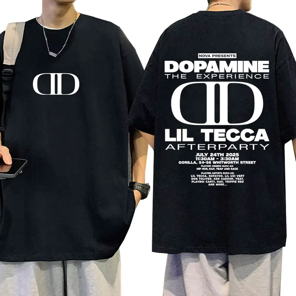 Limited Rapper Lil Tecca Dopamine The Experience Tour T Shirt Men Women Hip Hop Fashion Retro T-shirt Men's Oversized Streetwear
Limited Rapper Lil Tecca Dopamine The Experience Tour T Shirt Men Women Hip Hop Fashion Retro T-shirt Men's Oversized Streetwear