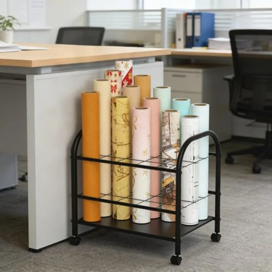 Blueprint Storage Holder with Wheels 20-Slot Metal Roll File Rack with Silent Casters and Brakes for Blueprints, Wrapping Paper
Blueprint Storage Holder with Wheels 20-Slot Metal Roll File Rack with Silent Casters and Brakes for Blueprints, Wrapping Paper