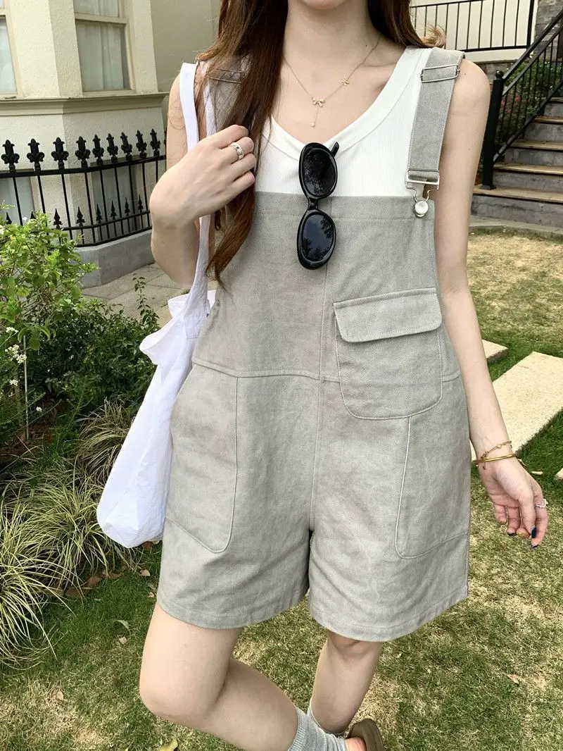 Gray Denim Overalls Shorts Women Loose Casual Slimming Summer Anti-aging Versatile Wide Leg One-piece Shorts
Gray Denim Overalls Shorts Women Loose Casual Slimming Summer Anti-aging Versatile Wide Leg One-piece Shorts