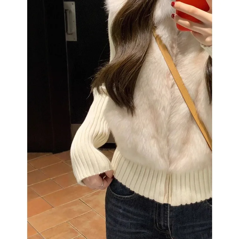 2026 Winter Faux Fur Jacket Women's Short Knitted Vest Jacket
2026 Winter Faux Fur Jacket Women's Short Knitted Vest Jacket