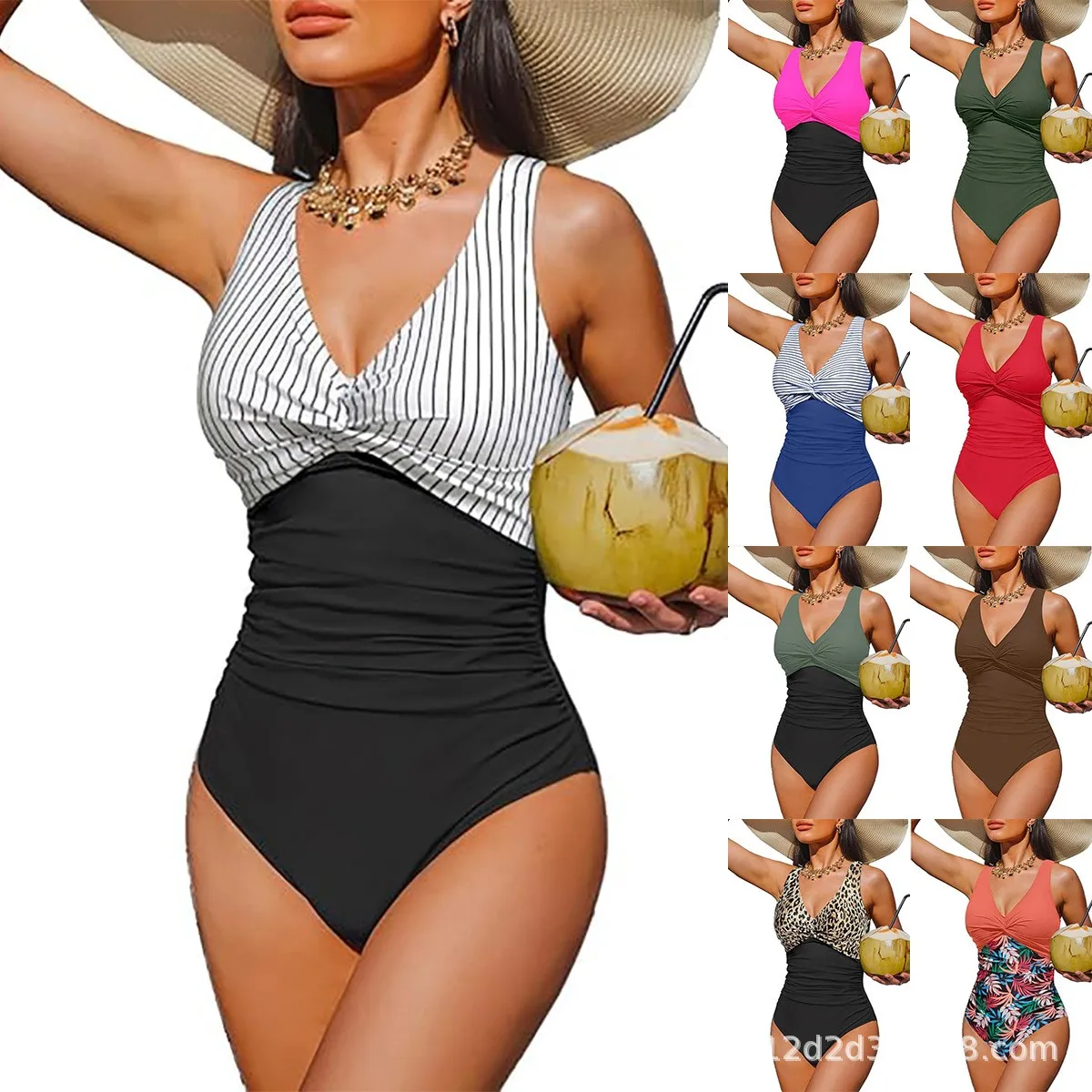 Woman 2026 Beach Outfits Woman Triangle V Neck Bikinis Twist Front Ruched Waist High Cut Legs Striped Leopard Print Swimwear
Woman 2026 Beach Outfits Woman Triangle V Neck Bikinis Twist Front Ruched Waist High Cut Legs Striped Leopard Print Swimwear